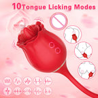 10 Frequency Rose Vibrators with Vibrating Tongue & Vibrating Egg – product view 5