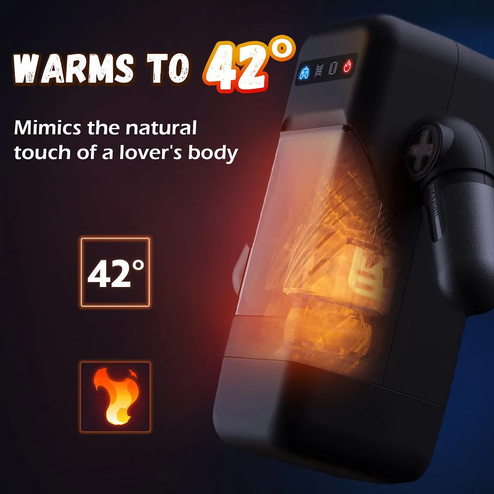QuantumBot Automatic Male Strokers Cup with 10 Thrusting & Vibration Modes – product view 6