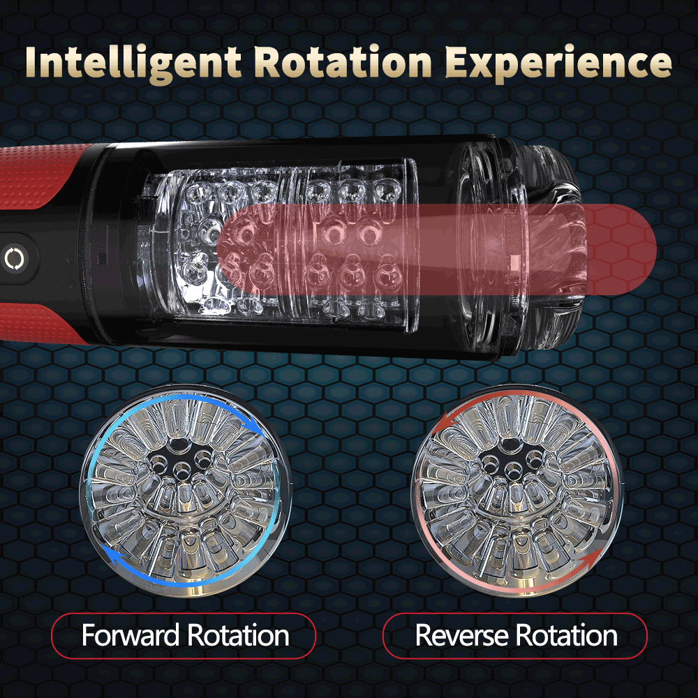 XStreamPulse Automatic Rotating Masturbation Cup with 10 Vibration 5 Sucking Vacuum Deep Throat Threaded Pussy Toy – product view 3