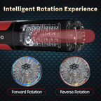 XStreamPulse Automatic Rotating Masturbation Cup with 10 Vibration 5 Sucking Vacuum Deep Throat Threaded Pussy Toy – product view 3