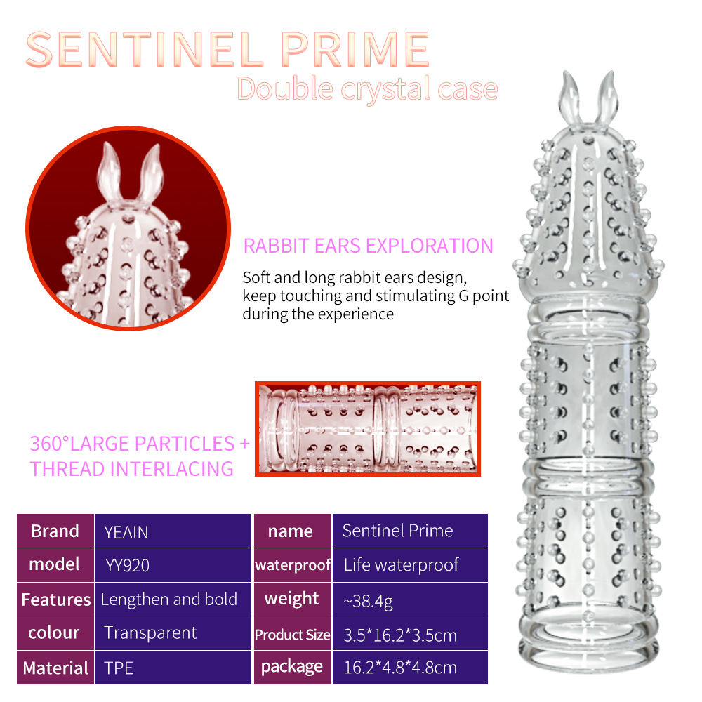 Crystal Condom - Thread-lapse Penis Training Couple Sex Toys – product view 3