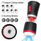 New Tongue Licking and Sucking Electric Voice Silicone Male Airplane Stroker — product image 4