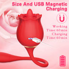 10 Frequency Rose Vibrators with Vibrating Tongue & Vibrating Egg – product view 6