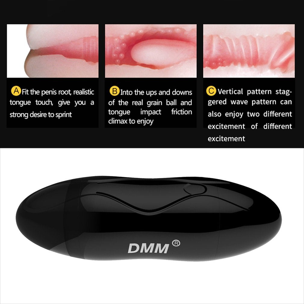 Double Channel Masturbation Cups 3D Realistic Textured Sex Toy — product image 3