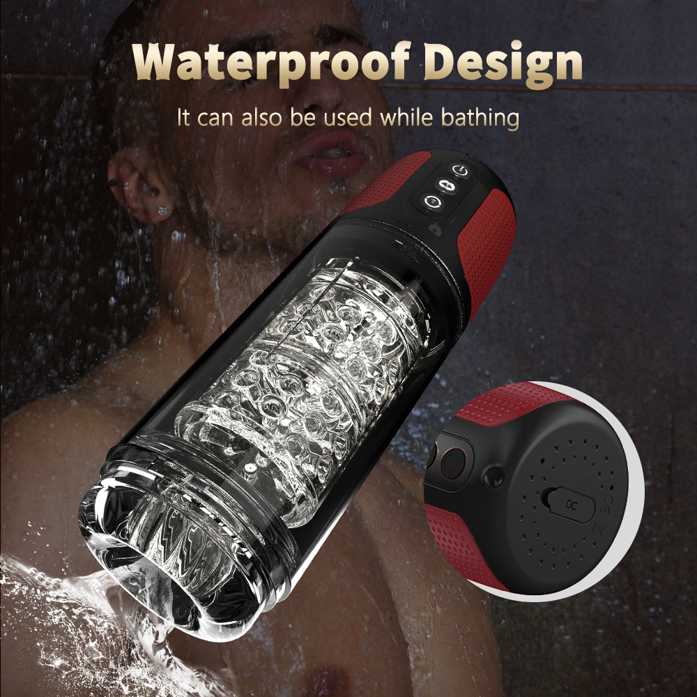 XStreamPulse Automatic Rotating Masturbation Cup with 10 Vibration 5 Sucking Vacuum Deep Throat Threaded Pussy Toy – product view 4