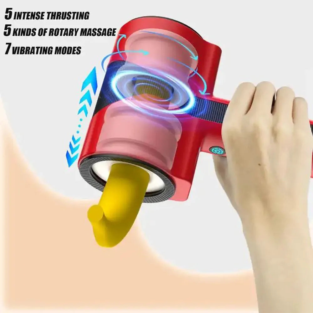 Electric Telescopic & Rotating Male Airplane Stroker – product view 7