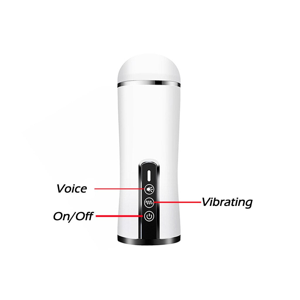 10 Vibrating Deepthroat Oral Sex Silicone Male Stroker — product image 5