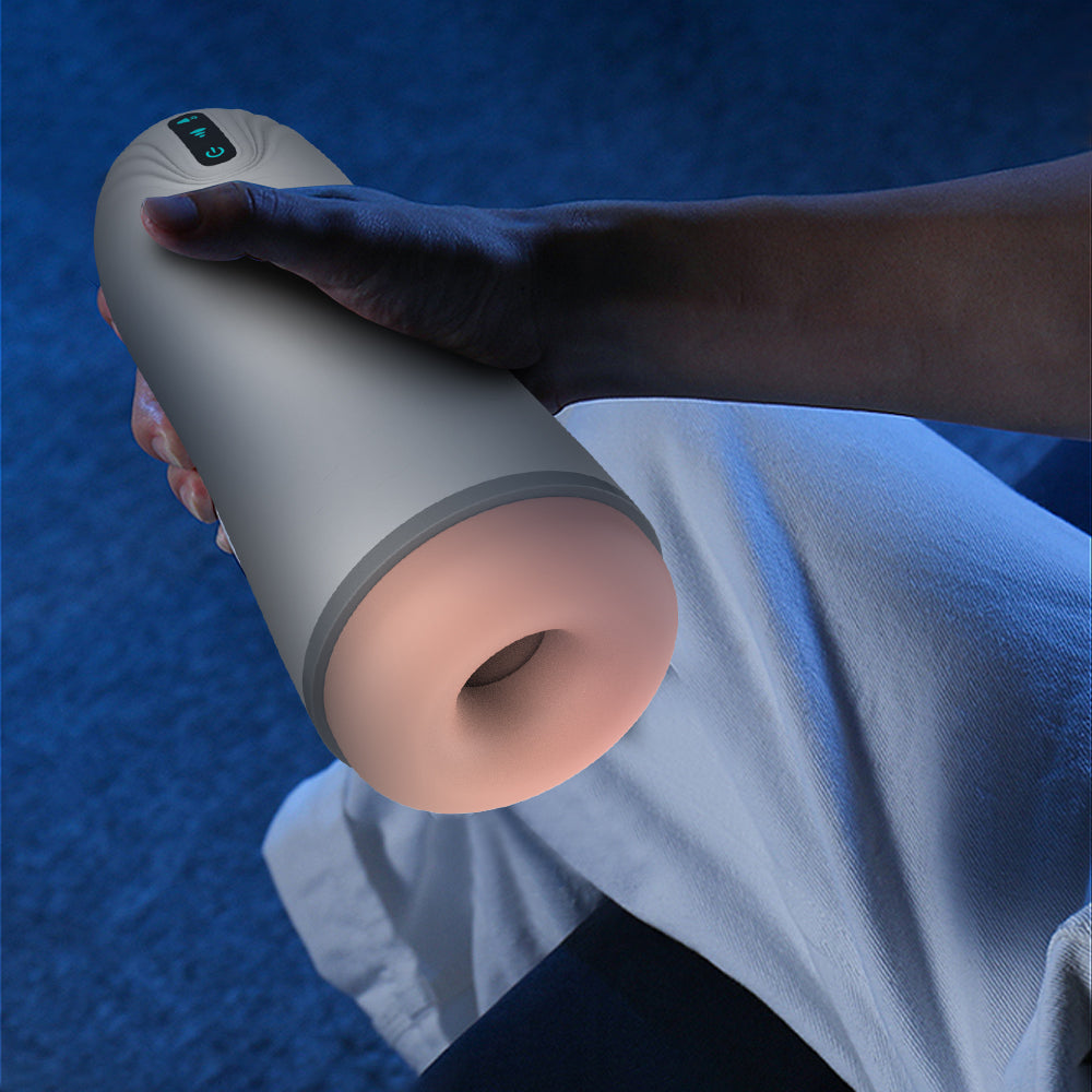 Snow Storm 10 Vibration 3 Sucking Male Stroker Cup 5.7 Inches Deepth Realistic Textured Pocket Vagina Pussy — product image 9