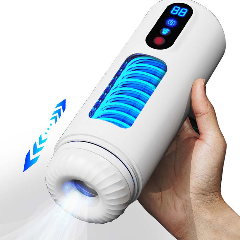 9-Frequency Telescopic Vibration Sucking Voice Heated Aircraft Male Stroker – product view 20