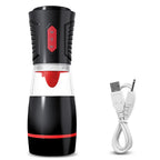New Tongue Licking and Sucking Electric Voice Silicone Male Airplane Stroker — product image 7