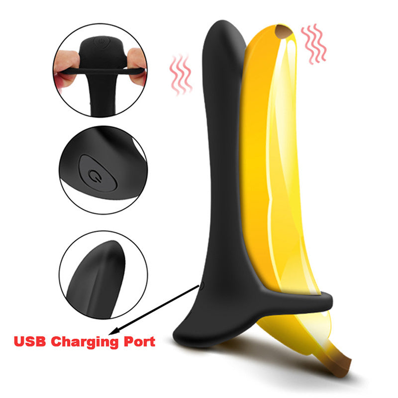 Male Semen Locking Ring Anal Plug Vibrator – product view 3