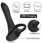 Male Semen Locking Ring Anal Plug Vibrator – product view 4