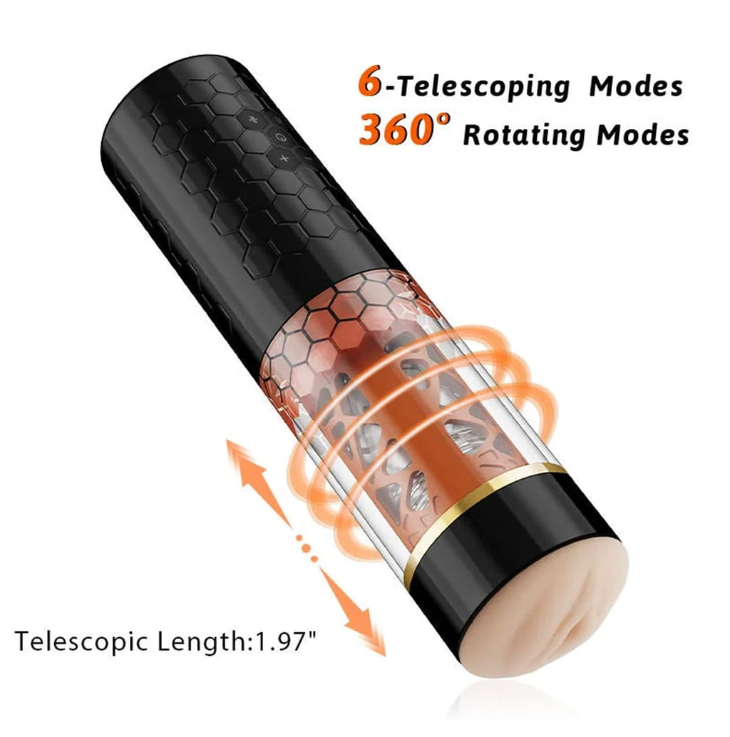 Master 10 Thrusting Rotating 3D Realistic Automatic Male Stroker – product view 12
