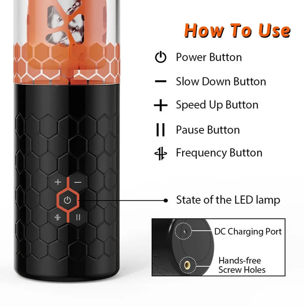 Master 10 Thrusting Rotating 3D Realistic Automatic Male Stroker – product view 13
