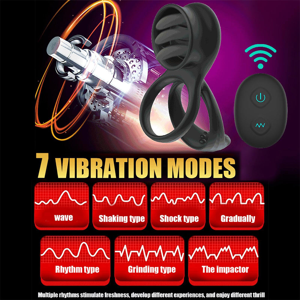 7-Mode Vibrating Clitoral Cock Ring – product view 2
