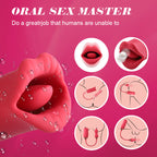 Red Lips Vibrator Tongue Sucking Female Masturbator – product view 2