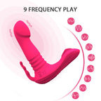 Pink Female Vibrator Strap on Thrusting Dildo APP Control – product view 2