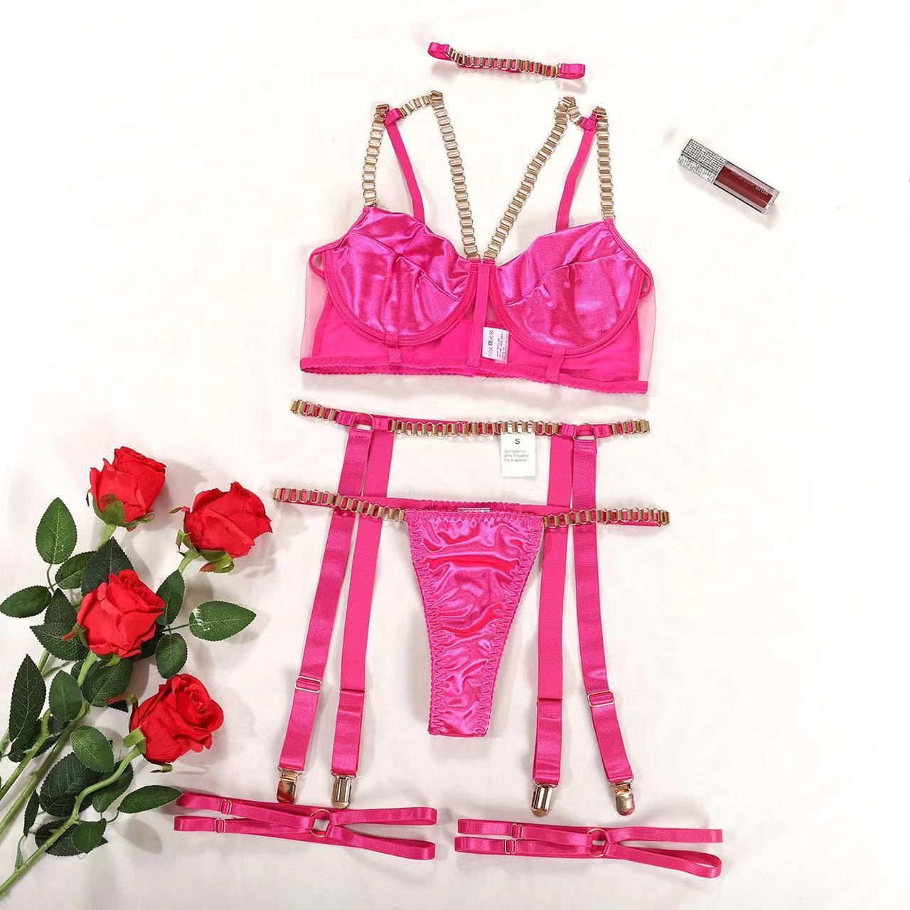 Velvet Bondage Chain Sex Lingerie Suit – product view 9