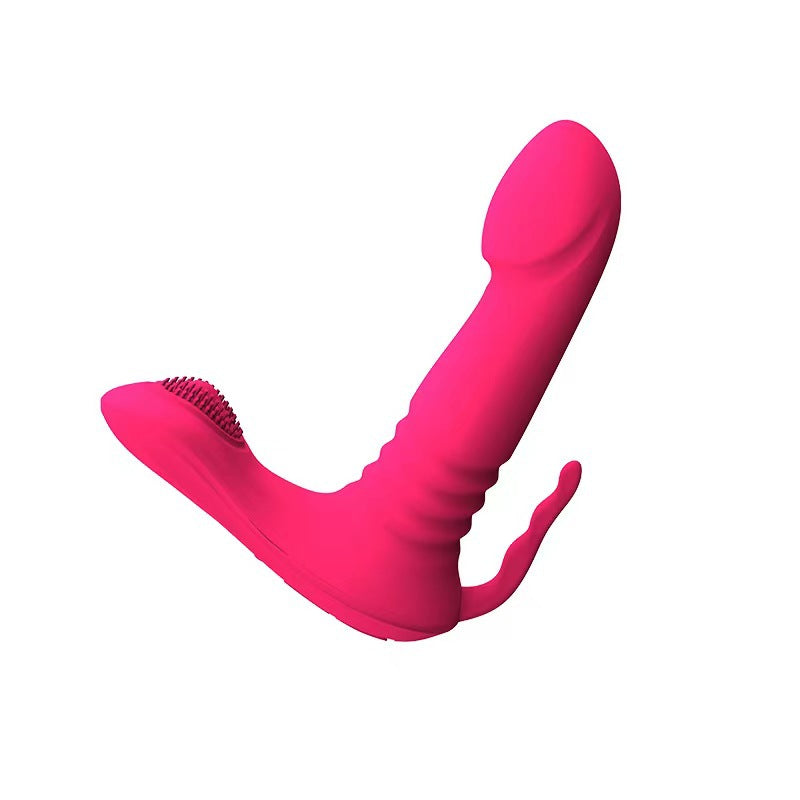 Pink Female Vibrator Strap on Thrusting Dildo APP Control – product view 5