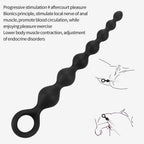 Heart-Shaped Silicone Beaded Anal Plug – product view 4