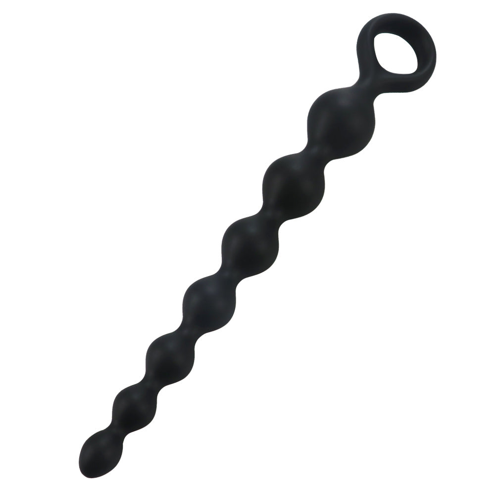 Heart-Shaped Silicone Beaded Anal Plug – product view 2
