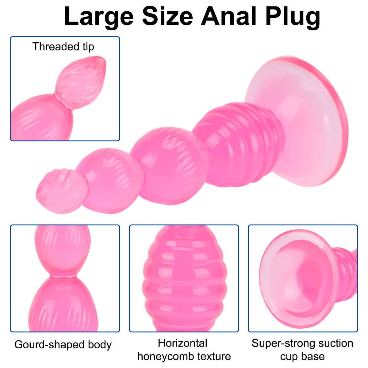 Anal Plug Silicone Anal Stimulation Pull Beads – product view 4
