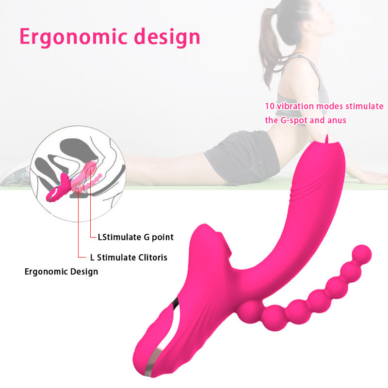 Double-Headed Vibrator Sucking Ball Stick – product view 3
