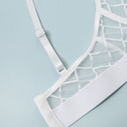 Sexy Erotic Lingerie Plaid Brief Sets Lace Bra And Panty – product view 16