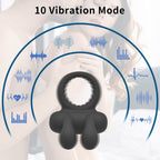 Vibrating Cock Ring with Bunny Ears – product view 3