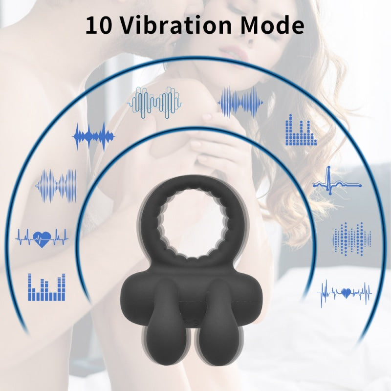Vibrating Cock Ring with Bunny Ears – product view 3