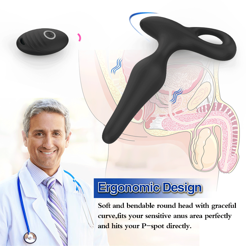 10 Modes Strong Shock Wireless Remote Control Anal Plug – product view 2