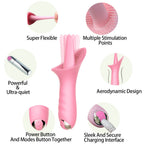 Strong Tongue Licking Insertion Femdom Vibrator – product view 5