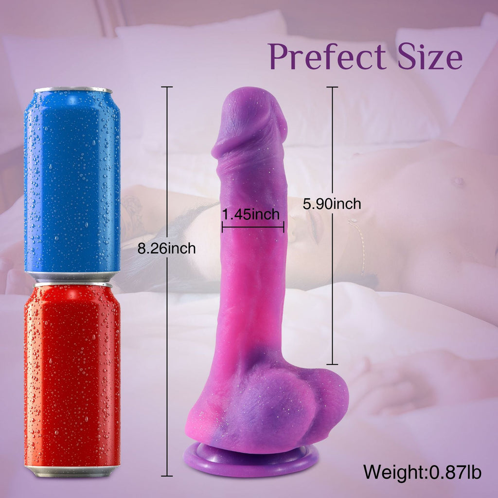 Powerful Sucker Dildo Simulated Double-Layer Hardness 8.26 Inch – product view 6