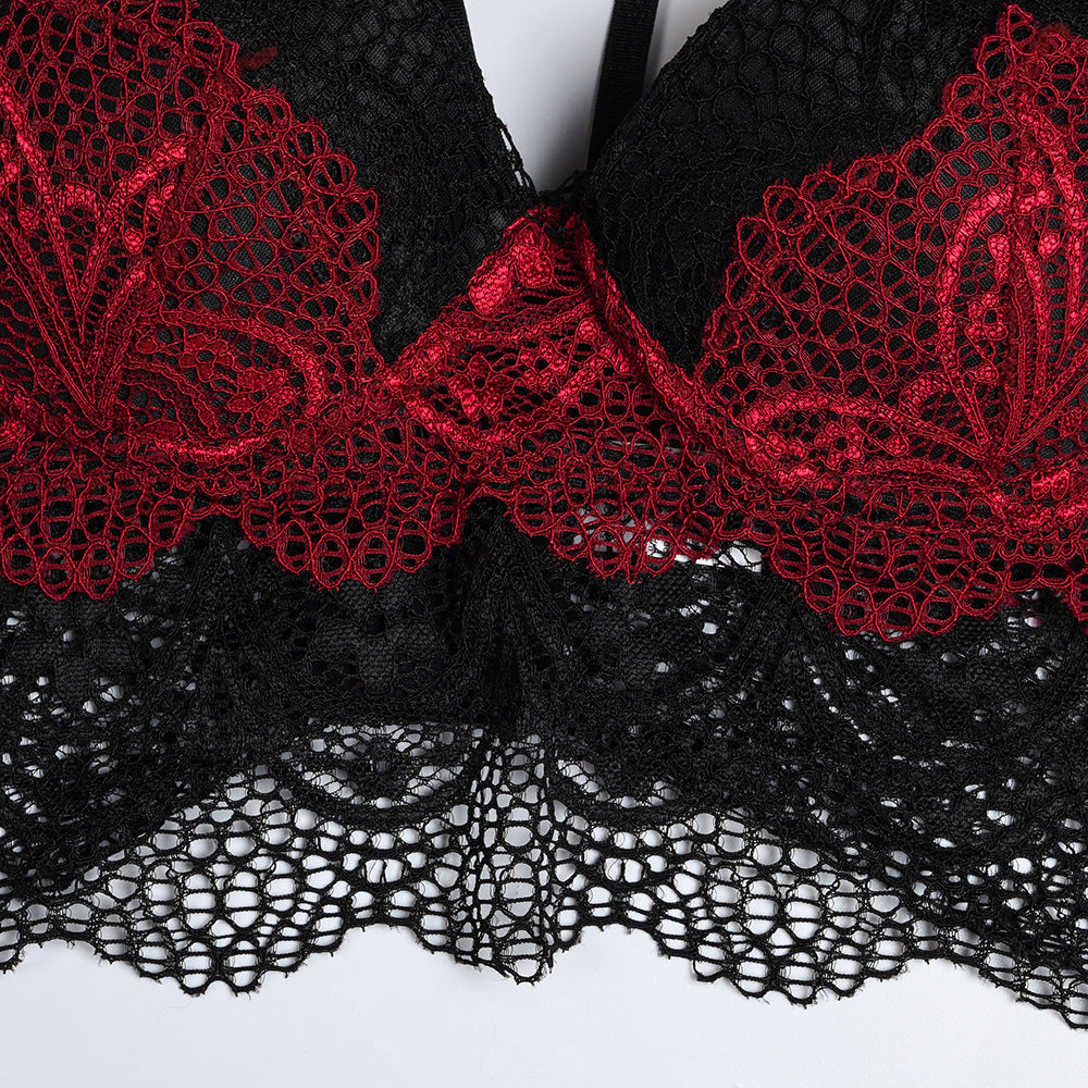 Sexy Underwear 5-piece Tassel Waist Lace Splicing With Glove – product view 6