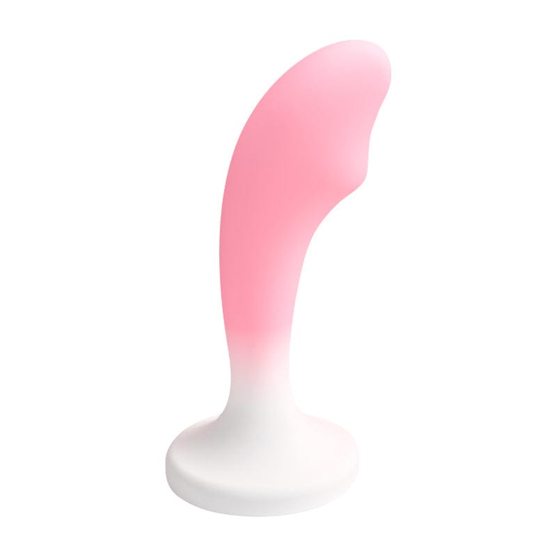 Gradient Pink Silicone Realistic Dildo Anal Plug