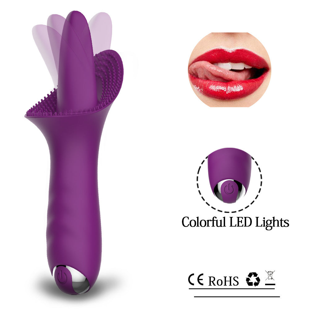 Strong Tongue Licking Insertion Femdom Vibrator – product view 2