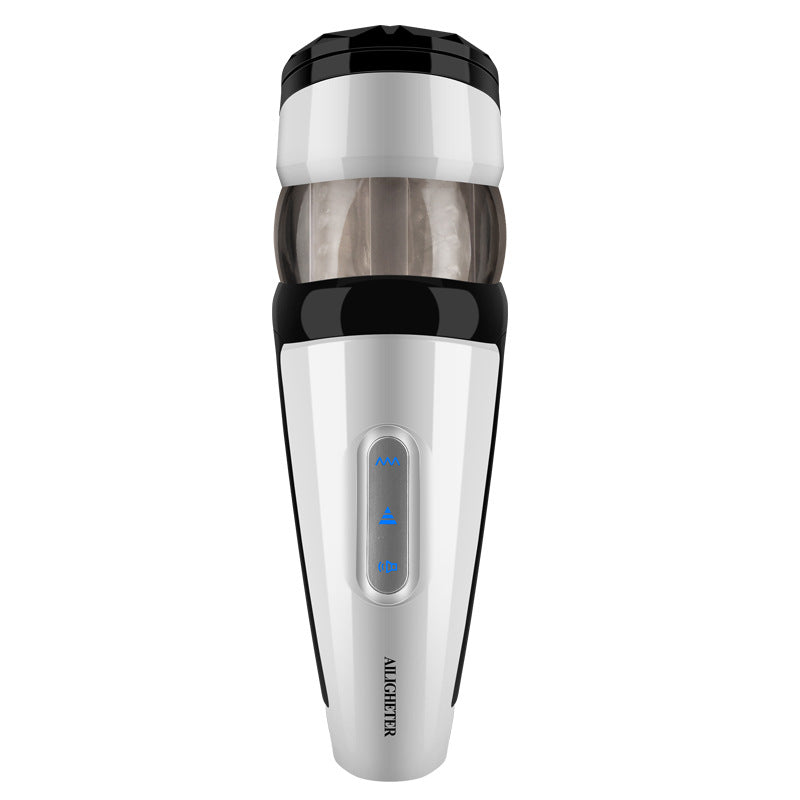 KnightStorm 10 Vibrations 5 Thrust Rotations 5 Voice Male Stroker Fully Automatic Male Vibrator 360°hands-Free Oral Sex Toy — product image 5