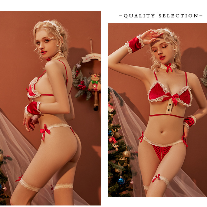 Sexy Lingerie Red Sexy Christmas Suit – product view 7