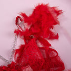 Night Angel Feather Lace Ultra-thin Sexy Lingerie Suit – product view 9