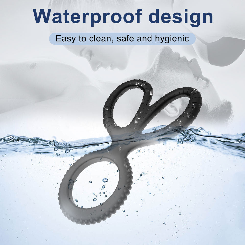 Silicone Scissors Lock Sperm Ring Double Penis Ring – product view 6