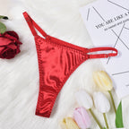 Bowknot Satin Sex Lingerie With Leg Rings – product view 9