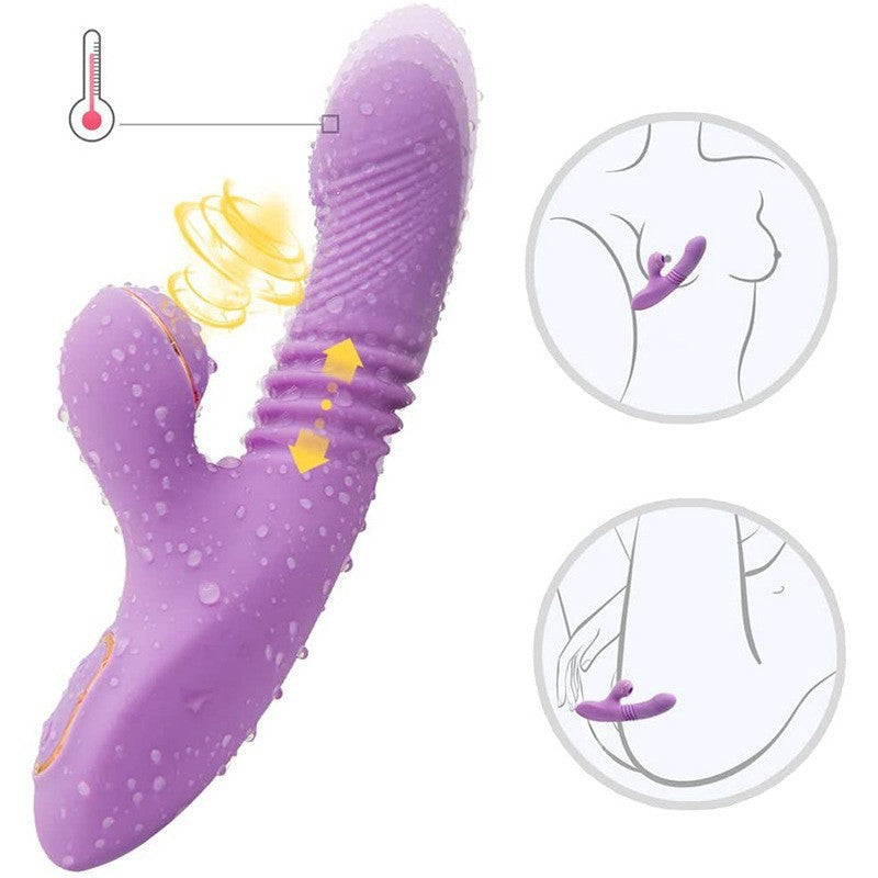 Sucking Vibrating Dildo Telescopic Heating Dildos Sex Toy – product view 2