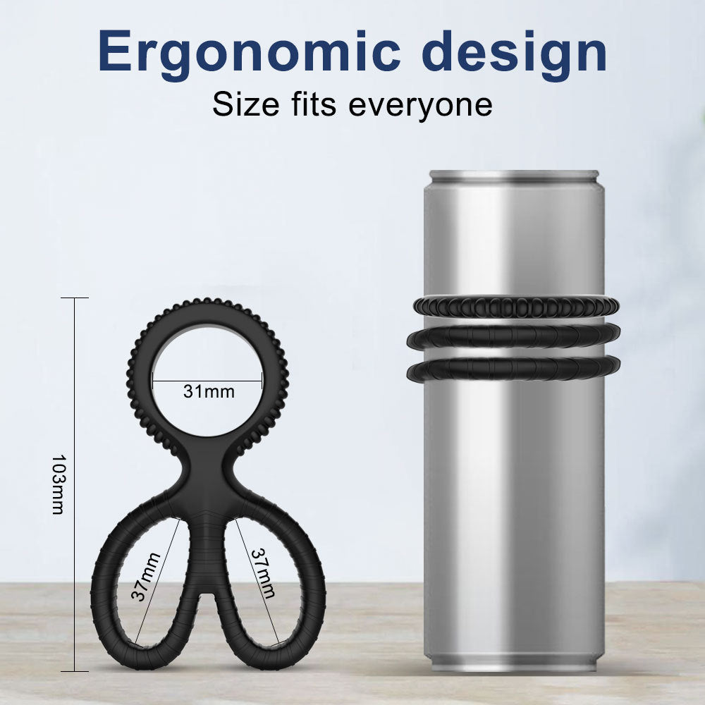 Silicone Scissors Lock Sperm Ring Double Penis Ring – product view 8