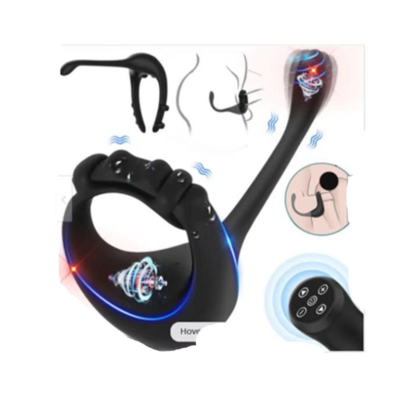 3 in 1 Vibrating Remote 10 Frequencies Adjustable Penis Ring – product view 4