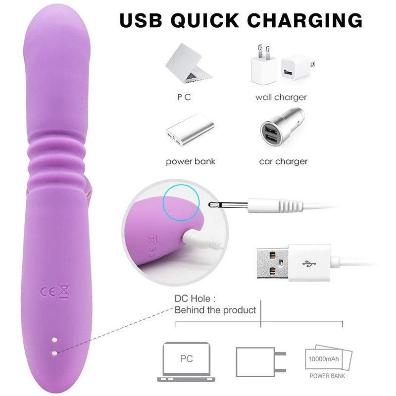 Sucking Vibrating Dildo Telescopic Heating Dildos Sex Toy – product view 3