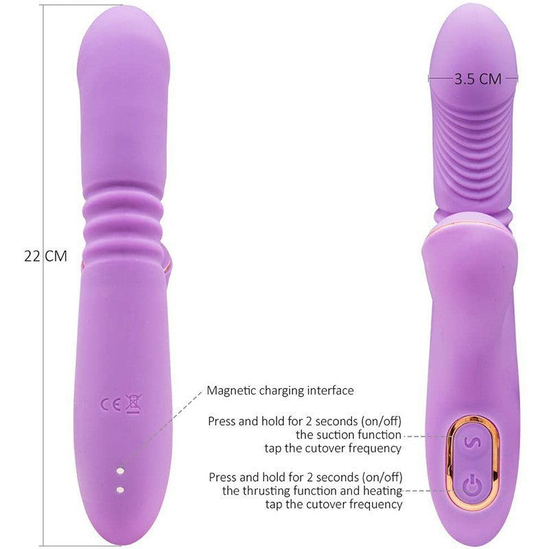 Sucking Vibrating Dildo Telescopic Heating Dildos Sex Toy – product view 4