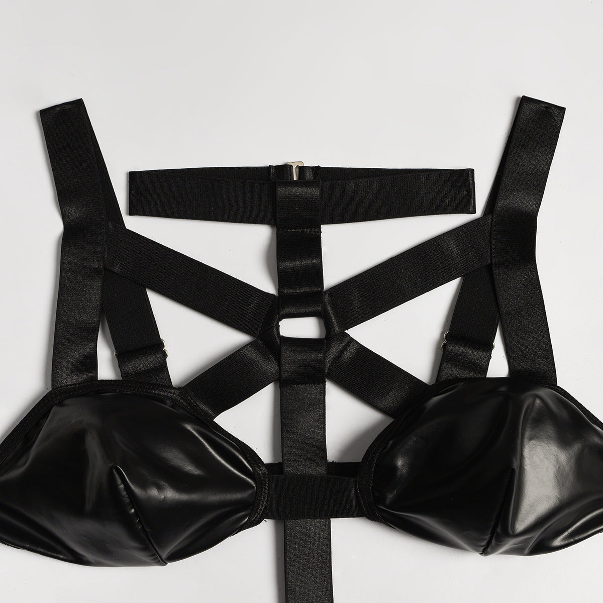 Fun Suit Midnight Charm Pu Tape Splicing With Neck Hanging – product view 6