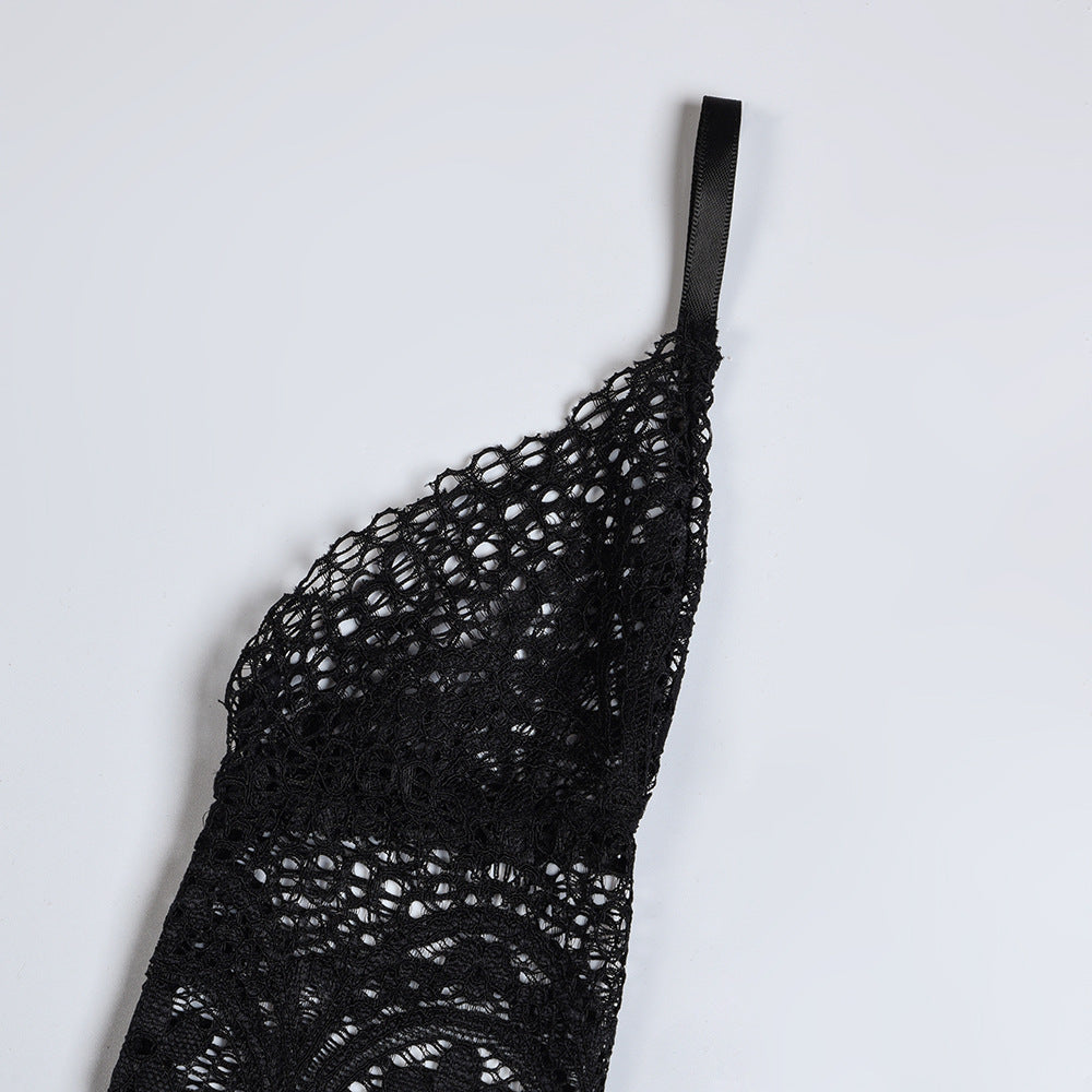 Sexy Underwear 5-piece Tassel Waist Lace Splicing With Glove – product view 8