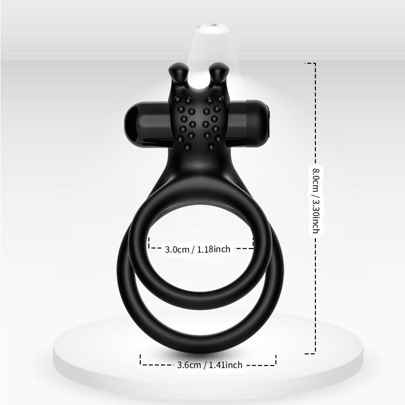 Silicone Penis Ring With Vibrator for Erection – product view 4