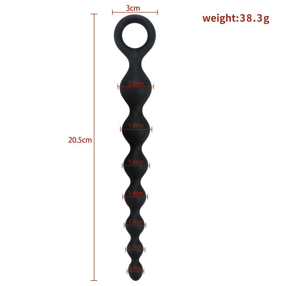 Heart-Shaped Silicone Beaded Anal Plug – product view 5